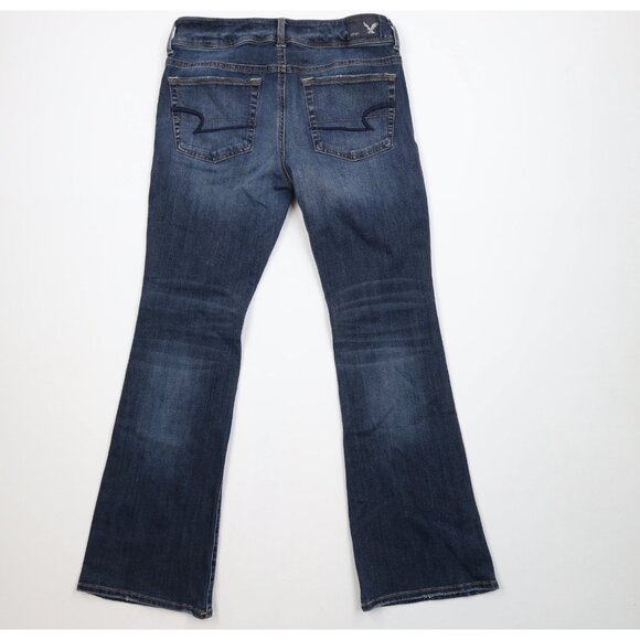 Vintage Y2K American Eagle Womens 6 Short Babydoll Faded Flared Bootcut Jeans - Picture 8 of 12